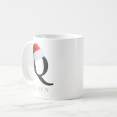 Mug Monogramme de Noël (Devant gauche)