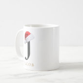 Mug Monogramme de Noël (Devant gauche)