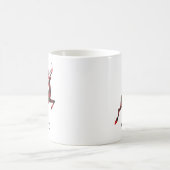 Mug Monogramme de Noël des rennes de Buffalo Rouge (Centre)