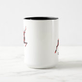 Mug Monogramme de Noël des rennes de Buffalo Rouge (Centre)