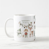 Mug Monogramme de Noël Festif de Fêtes (Gauche)