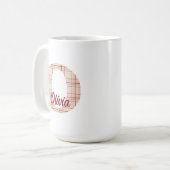 Mug monogramme de Noël personnalisé (Devant gauche)