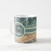 Mug Monogramme de nom de famille initial de pierre pré (Devant gauche)