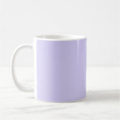 Mug Monogramme de nom de script féminin violet lavande (Gauche)