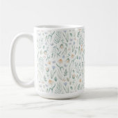 Mug Monogramme de nom floral à l'aquarelle botanique é (Gauche)