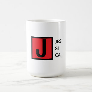 Mug Monogramme de nom professionnel élégant moderne