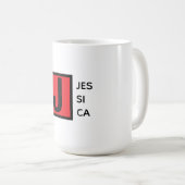 Mug Monogramme de nom professionnel élégant moderne (Devant droit)