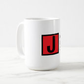 Mug Monogramme de nom professionnel élégant moderne (Devant gauche)