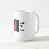 Mug Monogramme de nom professionnel élégant moderne (Devant droit)