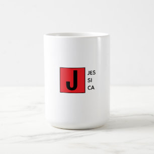 Mug Monogramme de nom professionnel élégant moderne