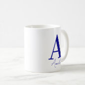 Mug Monogramme de nom simple moderne (Devant droit)