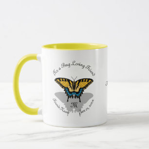 Mug Monogramme de papillon Swallowtail