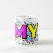 Mug Monogramme de peinture CMJN (Centre)
