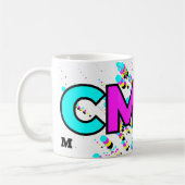 Mug Monogramme de peinture CMJN (Gauche)