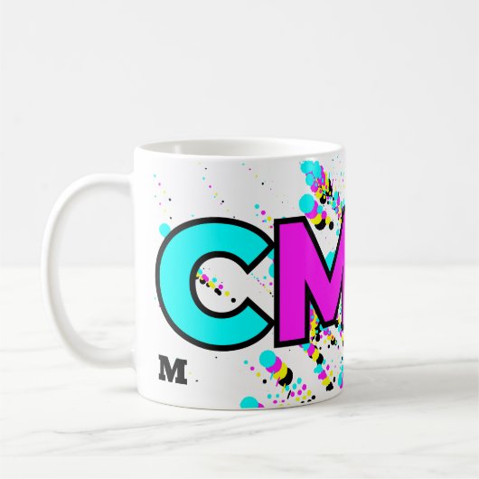Mug Monogramme de peinture CMJN (Gauche)