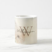 Mug Monogramme de pissenlits rustiques (Centre)