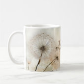 Mug Monogramme de pissenlits rustiques (Gauche)