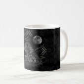 Mug Monogramme de Pleine lune de faucon (Devant droit)