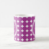 Mug Monogramme de point Polka violet (Centre)