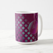 Mug Monogramme de Pois de fruits Ombre Passion (Devant droit)
