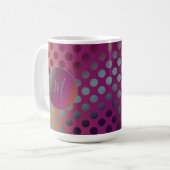 Mug Monogramme de Pois de fruits Ombre Passion (Devant gauche)