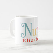 Mug Monogramme de professionnel de la santé infirmière (Devant gauche)