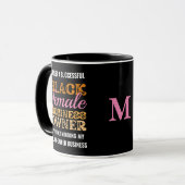 Mug MONogramme DE PROPRIÉTAIRE D'ENTREPRISE NOIRE FEMM (Devant gauche)