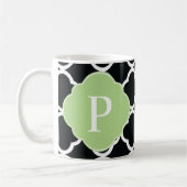 Mug Monogramme de Quatrefol noir vert (Gauche)
