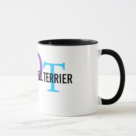 Mug Monogramme de race de Russell Terrier de pasteur (Droite)