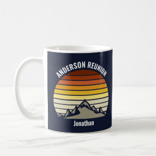 Mug Monogramme de réunion de famille Sunset Mountain p
