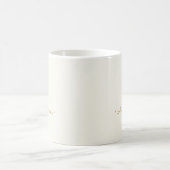 Mug Monogramme de script d'or ivoire moderne (Centre)