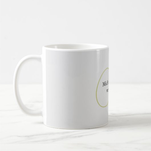 Mug Monogramme de script sophistiqué initial moderne (Gauche)