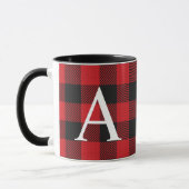 Mug Monogramme de sériole de bison plaqué rustique (Gauche)