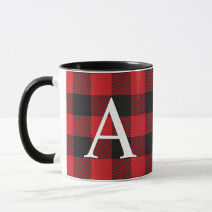 Mug Monogramme de sériole de bison plaqué rustique