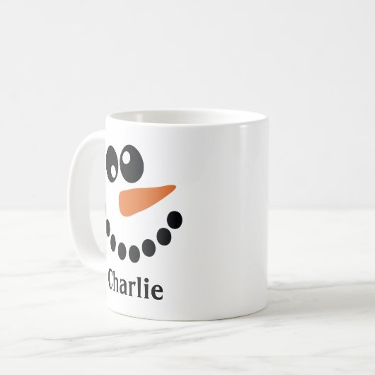 Mug Monogramme de Snowman (Devant gauche)