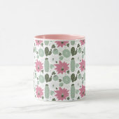 Mug Monogramme de succulents de cactus mignons (Centre)