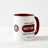 Mug Monogramme de superpuissance chrétienne personnali (Devant droit)