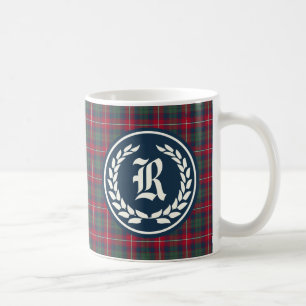 Mug Monogramme de tartan de Robertson de clan