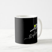 Mug Monogramme de tennis personnalisé Nom de la boîte  (Devant droit)