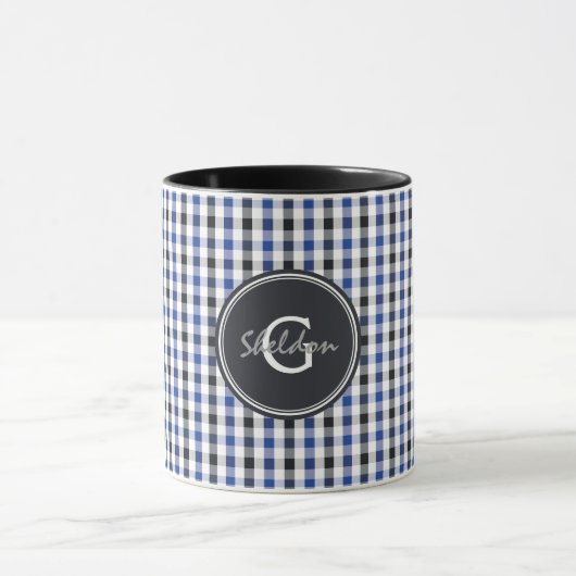Mug monogramme de très bon goût chic de motif de (Centre)