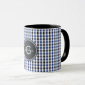 Mug monogramme de très bon goût chic de motif de (Devant droit)