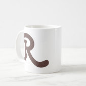 Mug Monogramme de typographie moderne (Devant gauche)