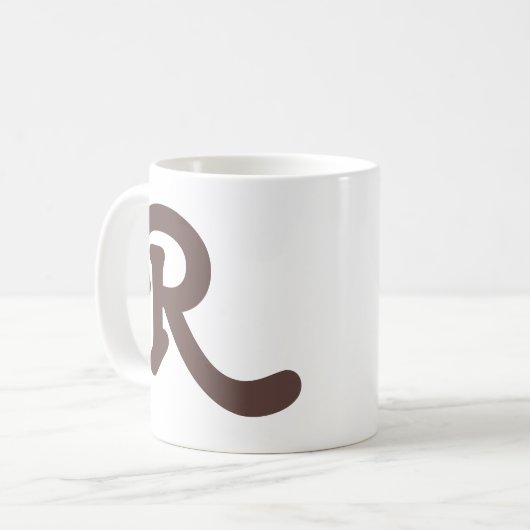 Mug Monogramme de typographie moderne (Devant gauche)