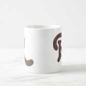 Mug Monogramme de typographie moderne (Centre)