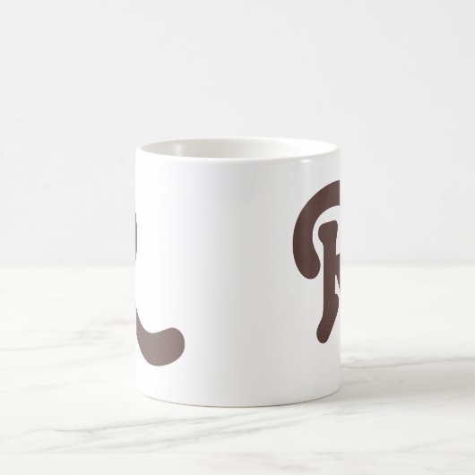 Mug Monogramme de typographie moderne (Centre)