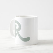 Mug Monogramme de typographie moderne (Devant gauche)
