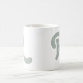 Mug Monogramme de typographie moderne (Centre)
