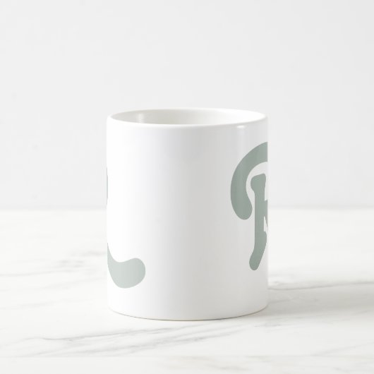 Mug Monogramme de typographie moderne (Centre)