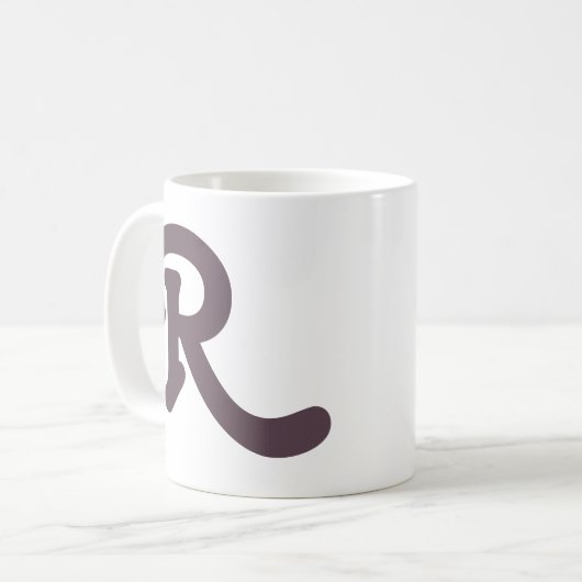 Mug Monogramme de typographie moderne (Devant gauche)