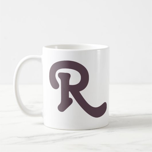 Mug Monogramme de typographie moderne (Gauche)